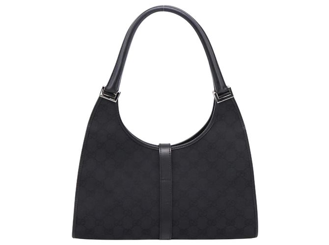 Borsa a Mano GUCCI GG Canvas Jackie Nero Argento 01719 Auth am12714M - vista 2