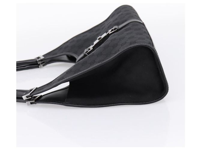 Borsa a Mano GUCCI GG Canvas Jackie Nero Argento 01719 Auth am12714M - vista 3