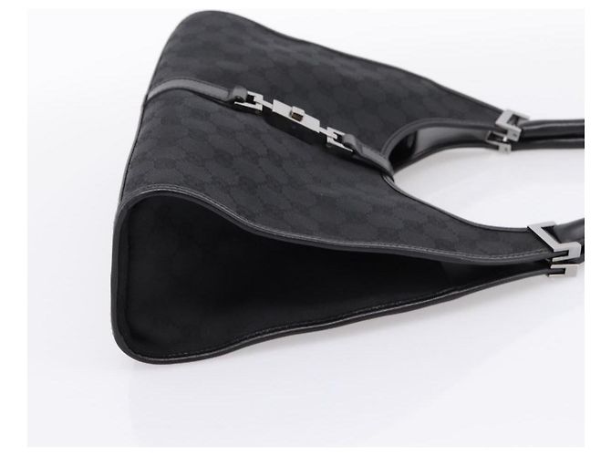 Borsa a Mano GUCCI GG Canvas Jackie Nero Argento 01719 Auth am12714M - vista 4