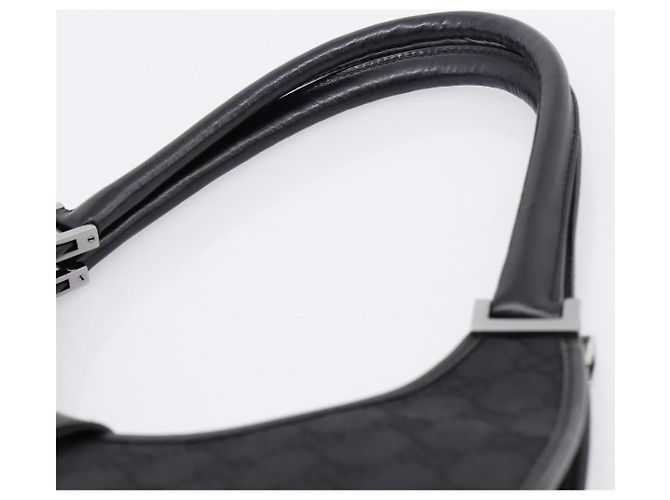 Borsa a Mano GUCCI GG Canvas Jackie Nero Argento 01719 Auth am12714M - vista 8