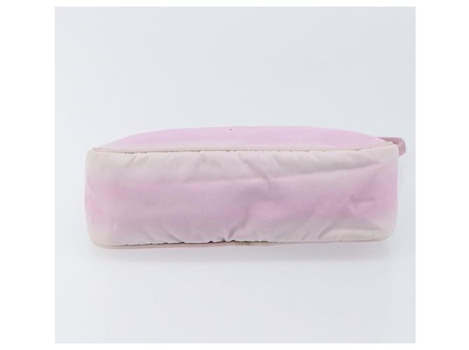Bolso de accesorios PRADA Nylon Rosa Plata Auth 207483 - vista 5
