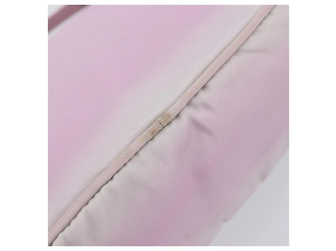 Bolso de accesorios PRADA Nylon Rosa Plata Auth 207483 - vista 6