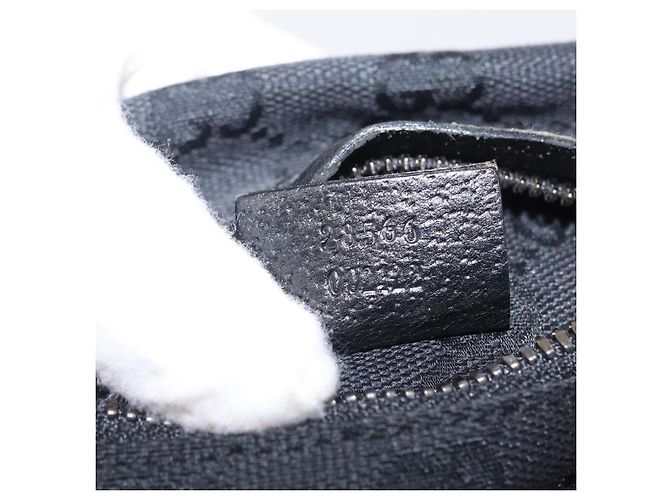 Borsello da vita GUCCI GG Canvas Nero Argento 28566 Auth BA16046A - vista 12