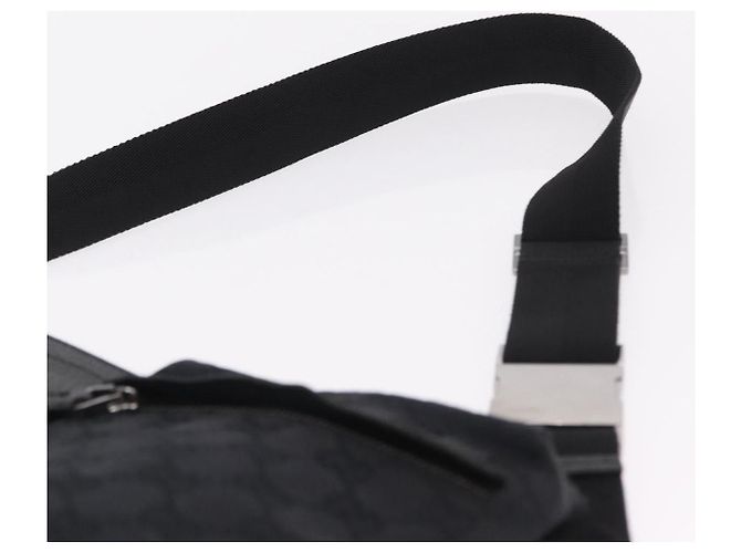 Borsello da vita GUCCI GG Canvas Nero Argento 28566 Auth BA16046A - vista 14