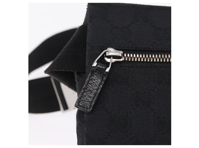 Borsello da vita GUCCI GG Canvas Nero Argento 28566 Auth BA16046A - vista 19