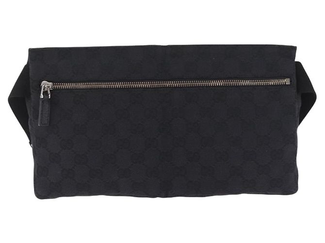 Borsello da vita GUCCI GG Canvas Nero Argento 28566 Auth BA16046A - vista 2
