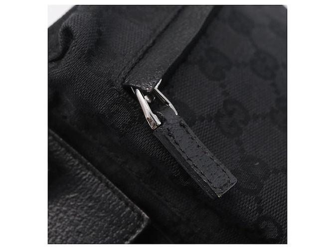 Borsello da vita GUCCI GG Canvas Nero Argento 28566 Auth BA16046A - vista 20
