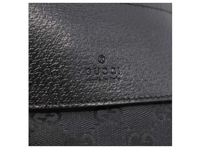 Borsello da vita GUCCI GG Canvas Nero Argento 28566 Auth BA16046A - vista 21