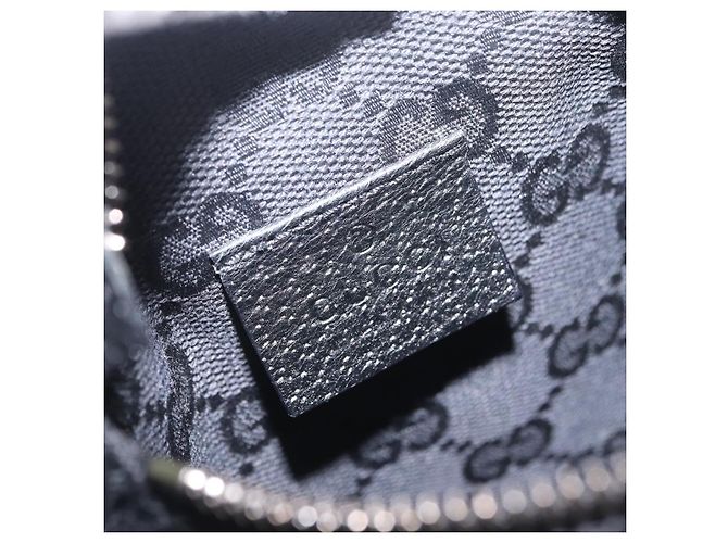 Borsello da vita GUCCI GG Canvas Nero Argento 28566 Auth BA16046A - vista 22