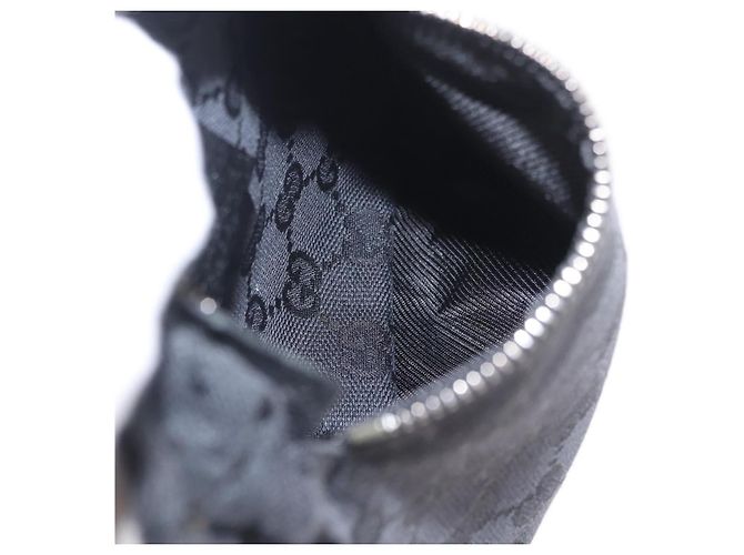 Borsello da vita GUCCI GG Canvas Nero Argento 28566 Auth BA16046A - vista 23