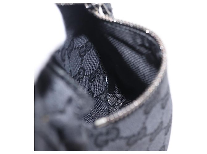 Borsello da vita GUCCI GG Canvas Nero Argento 28566 Auth BA16046A - vista 24