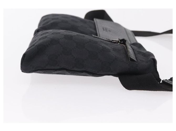 Borsello da vita GUCCI GG Canvas Nero Argento 28566 Auth BA16046A - vista 3
