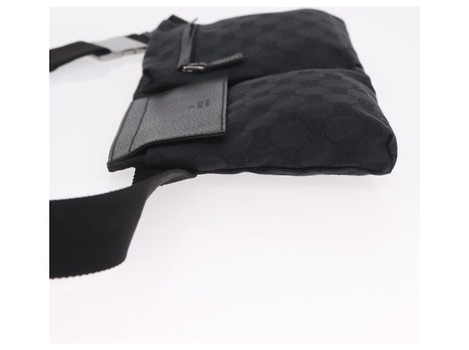 Borsello da vita GUCCI GG Canvas Nero Argento 28566 Auth BA16046A - vista 4