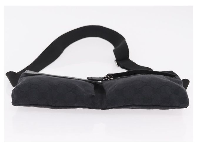 Borsello da vita GUCCI GG Canvas Nero Argento 28566 Auth BA16046A - vista 5