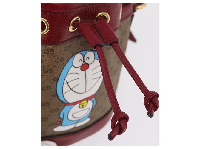 Bolsa de Ombro GUCCI Micro GG Supreme Fujiko-Pro PVC Bege Dourado 647801 Auth LN214M - vista 10