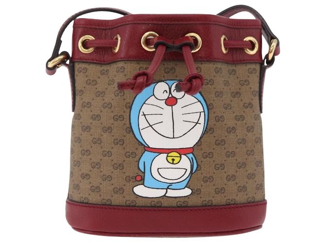 Bolsa de Ombro GUCCI Micro GG Supreme Fujiko-Pro PVC Bege Dourado 647801 Auth LN214M - vista 13