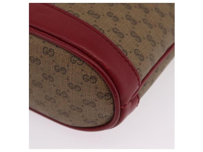 Bolsa de Ombro GUCCI Micro GG Supreme Fujiko-Pro PVC Bege Dourado 647801 Auth LN214M - vista 16