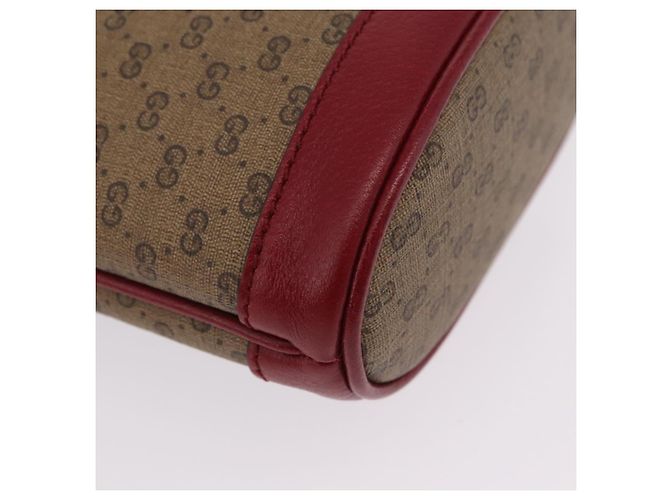 Bolsa de Ombro GUCCI Micro GG Supreme Fujiko-Pro PVC Bege Dourado 647801 Auth LN214M - vista 17
