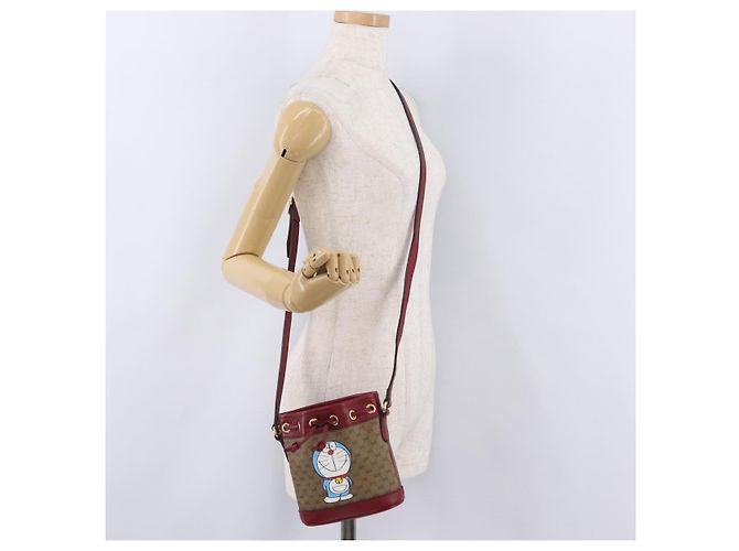 Bolsa de Ombro GUCCI Micro GG Supreme Fujiko-Pro PVC Bege Dourado 647801 Auth LN214M - vista 24
