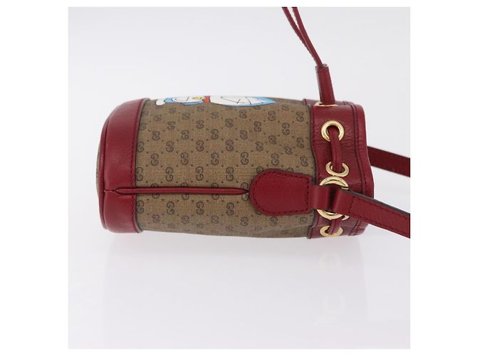 Bolsa de Ombro GUCCI Micro GG Supreme Fujiko-Pro PVC Bege Dourado 647801 Auth LN214M - vista 3