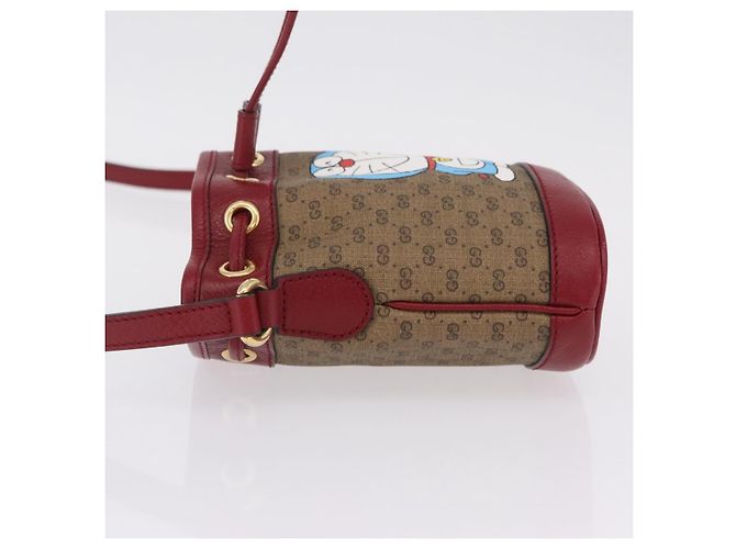 Bolsa de Ombro GUCCI Micro GG Supreme Fujiko-Pro PVC Bege Dourado 647801 Auth LN214M - vista 4