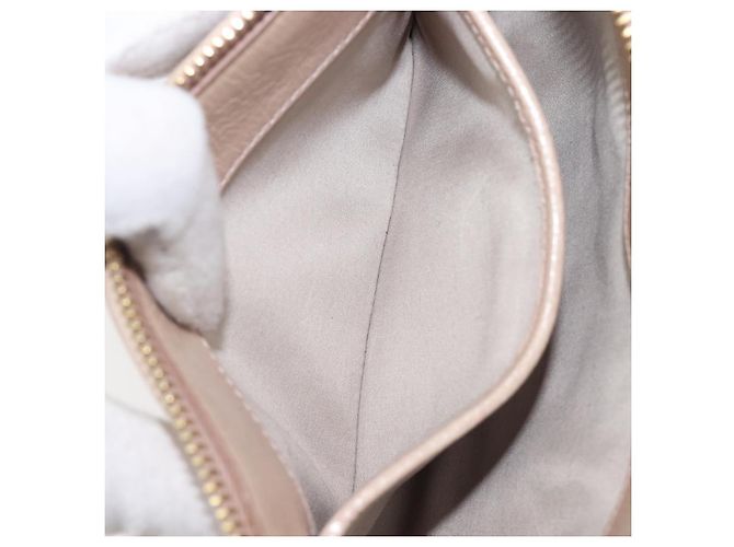 Pouch Miu Miu Matelassé in pelle Beige Gold Auth 205354V D'oro - vista 21