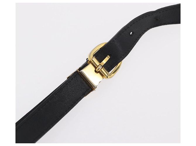Borsa a tracolla Christian Dior Trotter PVC Nero Tono Oro Auth BA16105 - vista 10