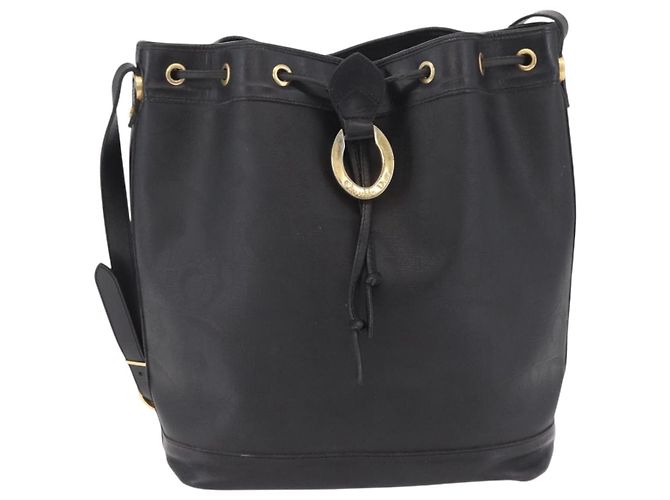Borsa a tracolla Christian Dior Trotter PVC Nero Tono Oro Auth BA16105 - vista 13