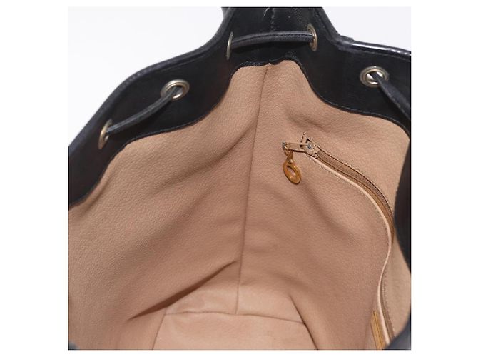 Borsa a tracolla Christian Dior Trotter PVC Nero Tono Oro Auth BA16105 - vista 21