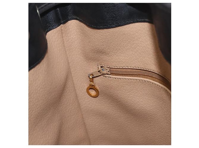 Borsa a tracolla Christian Dior Trotter PVC Nero Tono Oro Auth BA16105 - vista 22