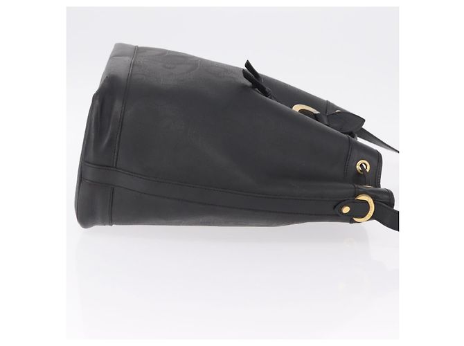 Borsa a tracolla Christian Dior Trotter PVC Nero Tono Oro Auth BA16105 - vista 3