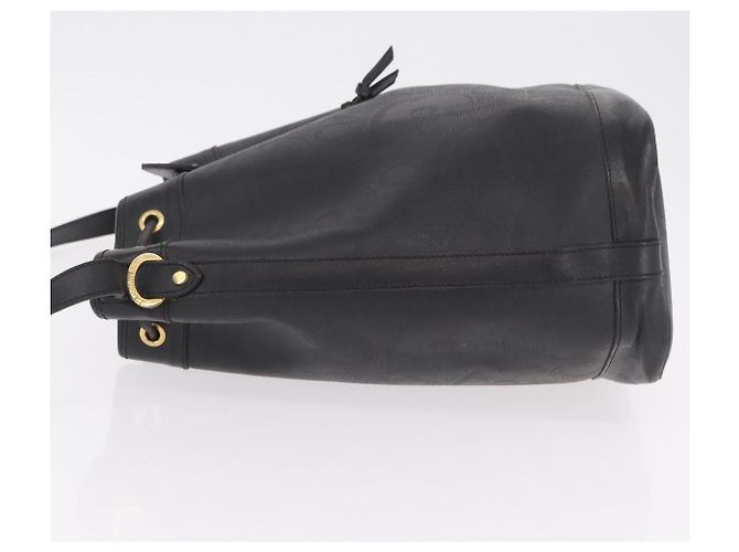 Borsa a tracolla Christian Dior Trotter PVC Nero Tono Oro Auth BA16105 - vista 5