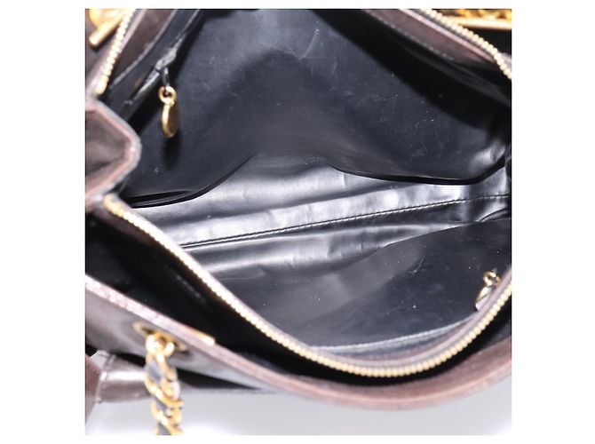 Borsa Tote a Catena CHANEL Pelle Nera Oro CC Auth BA16063 Nero D'oro - vista 11