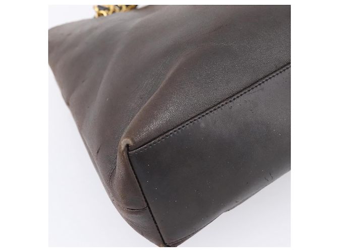 Borsa Tote a Catena CHANEL Pelle Nera Oro CC Auth BA16063 Nero D'oro - vista 17
