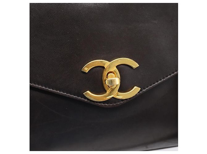Borsa Tote a Catena CHANEL Pelle Nera Oro CC Auth BA16063 Nero D'oro - vista 18