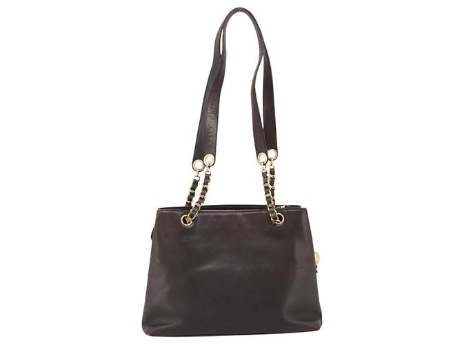 Borsa Tote a Catena CHANEL Pelle Nera Oro CC Auth BA16063 Nero D'oro - vista 2