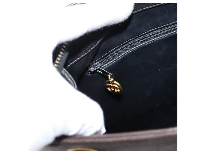 Borsa Tote a Catena CHANEL Pelle Nera Oro CC Auth BA16063 Nero D'oro - vista 23