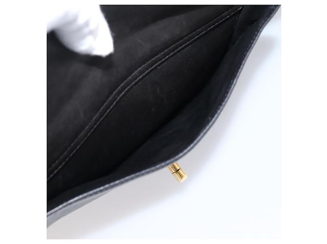 Borsa Tote a Catena CHANEL Pelle Nera Oro CC Auth BA16063 Nero D'oro - vista 27