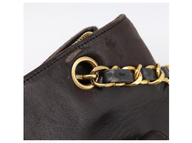 Borsa Tote a Catena CHANEL Pelle Nera Oro CC Auth BA16063 Nero D'oro - vista 9