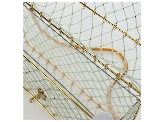 Borsa CHANEL Matelasse Turn Lock Perle in Metallo e Plastica Gold CC Auth am12768SM - vista 11
