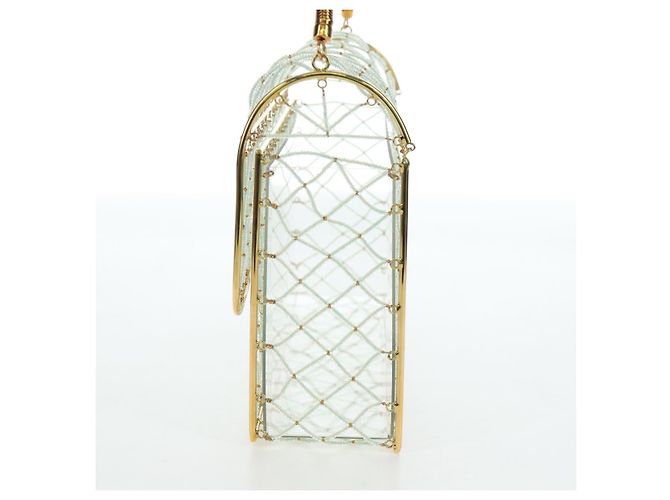 Borsa CHANEL Matelasse Turn Lock Perle in Metallo e Plastica Gold CC Auth am12768SM - vista 3