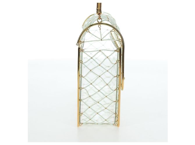 Borsa CHANEL Matelasse Turn Lock Perle in Metallo e Plastica Gold CC Auth am12768SM - vista 4