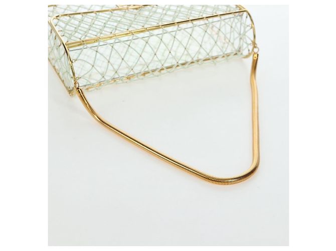 Borsa CHANEL Matelasse Turn Lock Perle in Metallo e Plastica Gold CC Auth am12768SM - vista 7