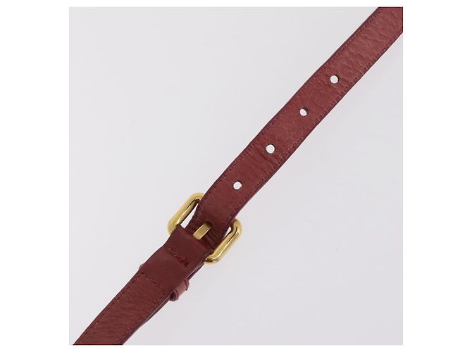 Bolsa de Mão Miu Miu em Couro 2way Rosa Ouro Auth 167648A Dourado - vista 19