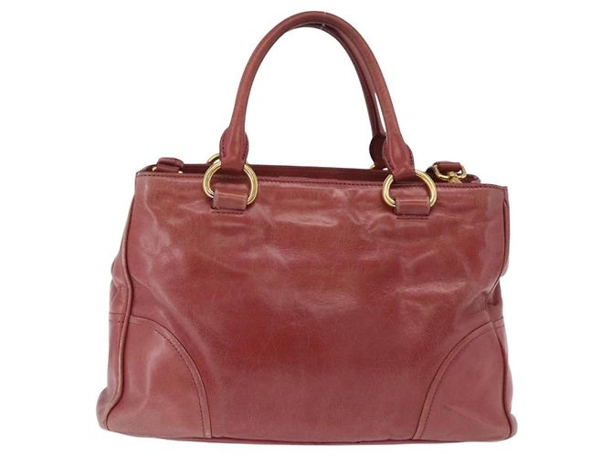 Bolsa de Mão Miu Miu em Couro 2way Rosa Ouro Auth 167648A Dourado - vista 2