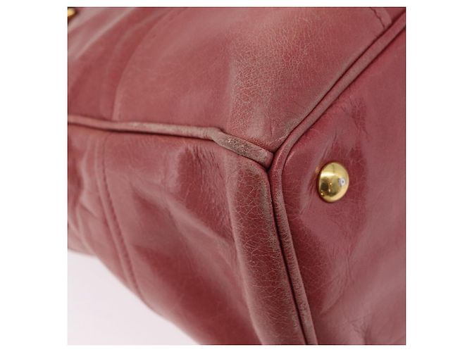 Bolsa de Mão Miu Miu em Couro 2way Rosa Ouro Auth 167648A Dourado - vista 23