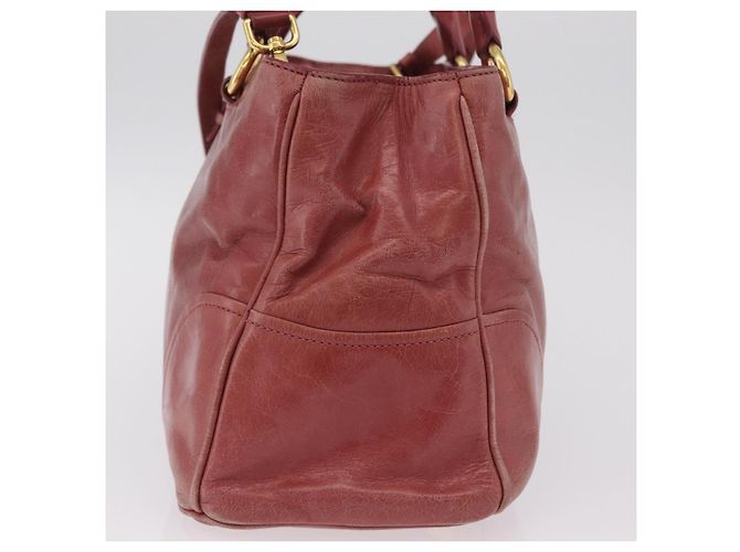 Bolsa de Mão Miu Miu em Couro 2way Rosa Ouro Auth 167648A Dourado - vista 3