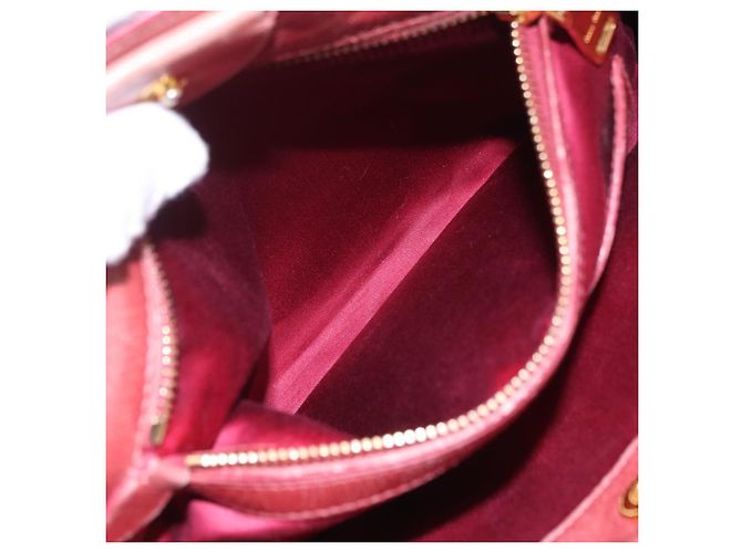 Bolsa de Mão Miu Miu em Couro 2way Rosa Ouro Auth 167648A Dourado - vista 34