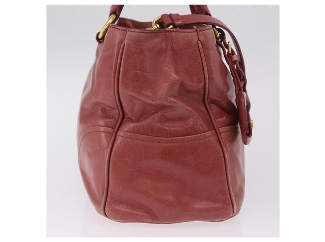 Bolsa de Mão Miu Miu em Couro 2way Rosa Ouro Auth 167648A Dourado - vista 4