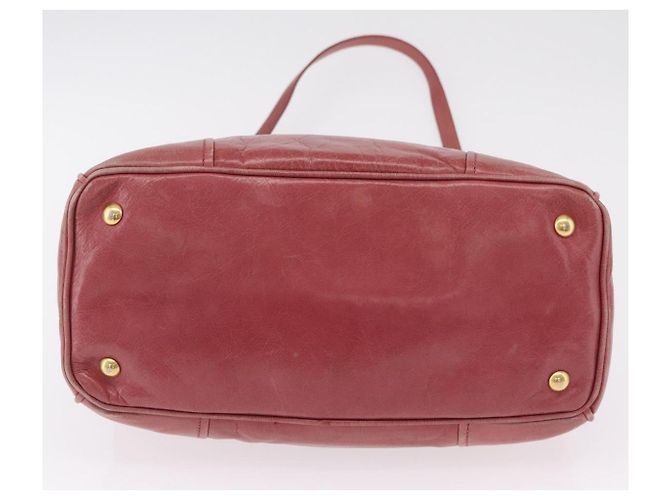 Bolsa de Mão Miu Miu em Couro 2way Rosa Ouro Auth 167648A Dourado - vista 5